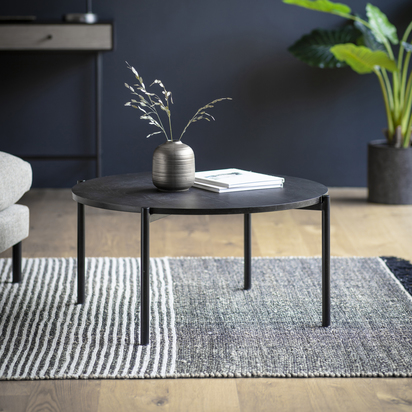 Carbury Coffee Table Black 850x850x400mm