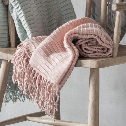 Linear Pleat Throw Blush 1300x1800mm