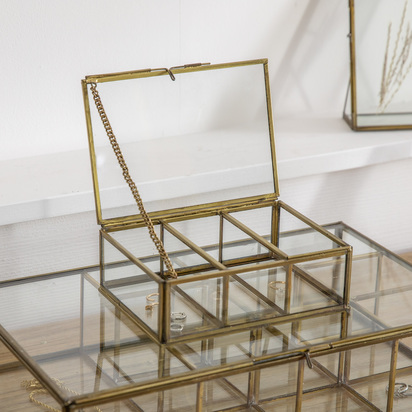 Ola Jewellery Box Antique Brass Small