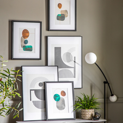 Shapes and Lines Abstract Art Set of 3