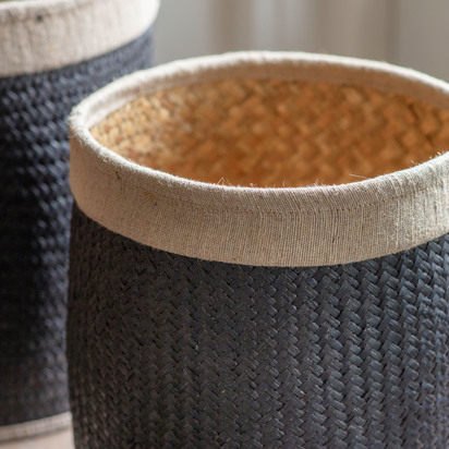 Sakar Black Set of 2 Baskets