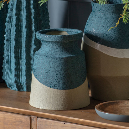 Naresso Vase Blue/Natural Small 200x200x240mm SMALL