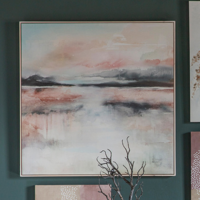 Dawn Calm Mist Framed Canvas