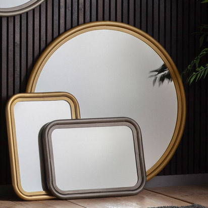 Stockholm Round Mirror Brass