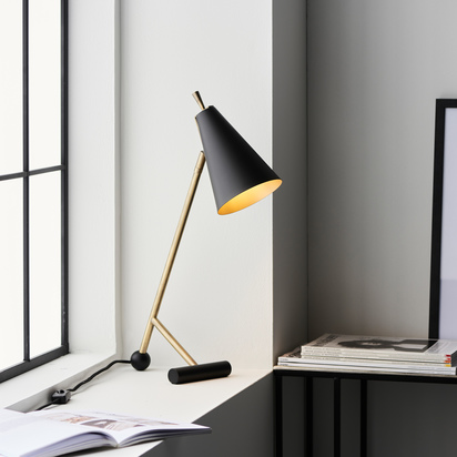 Marlow Table Lamp Antique Brass/Black