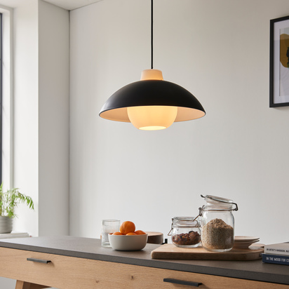Lovell Pendant Light Black Curved