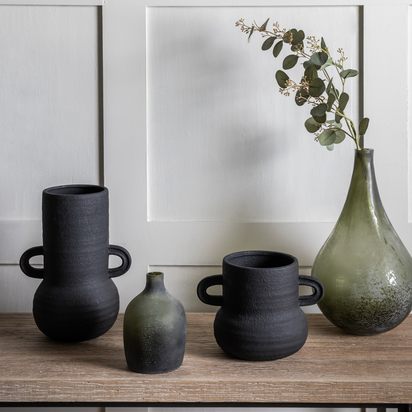 Gorki Vase Large Black 230x175x300mm