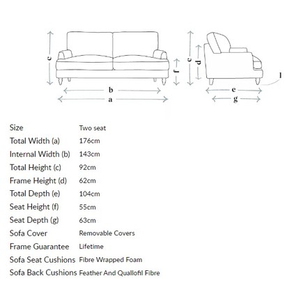 Isla 2 Seat Sofa in Shell Heathland Weave