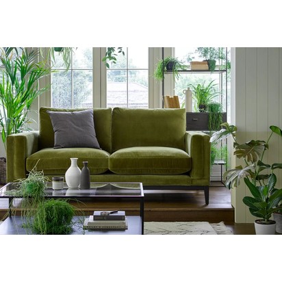 Costello 2 Seat Sofa in Midnight Blue Brushed Linen Cotton