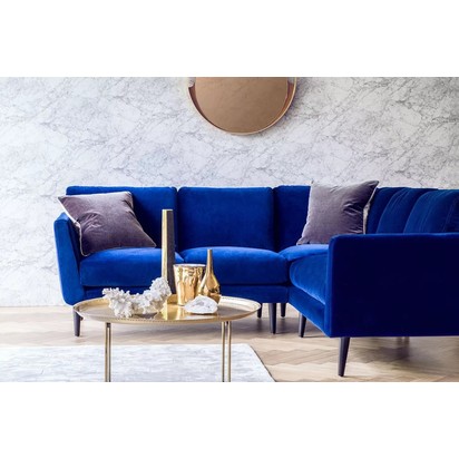 Holly Small Corner Sofa in Pavilion Pink Brushstroke