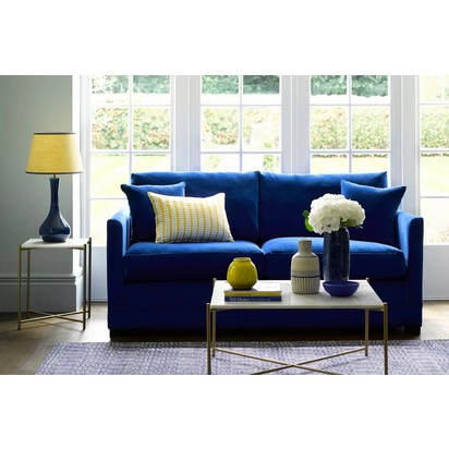 Aissa 2 Seat Sofa in Charcoal Brushed Linen Cotton