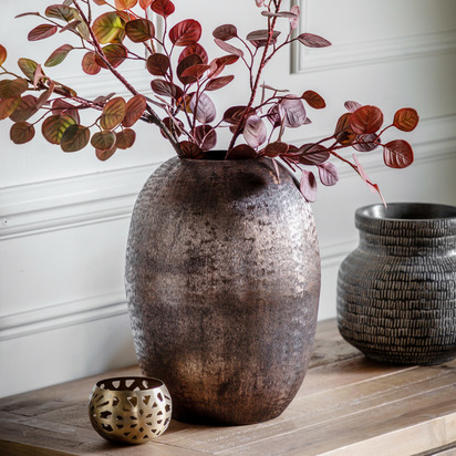 Ostana Celestia Ball Vase Copper