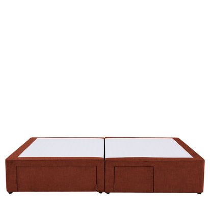 Aston 2 Drawer Divan 150cm Kingsize, Platform Top 11" ,   Modern Textured Weave, Bailey Rustique