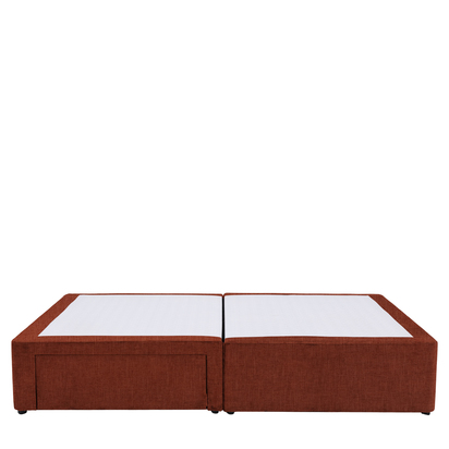 Aston 2 Drawer Divan 150cm Kingsize, Platform Top 11" ,   Modern Textured Weave, Bailey Rustique