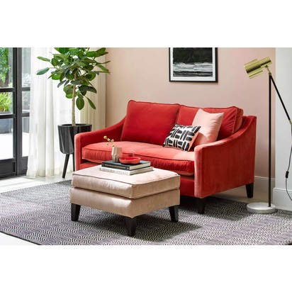 Iggy 3 Seat Sofa in Claret Cotton Matt Velvet