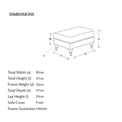 Bluebell Medium Rectangular Footstool in Holkham Norfolk Cotton