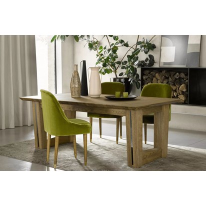 Arabella Dining Chair in Olive Cotton Matt Velvet