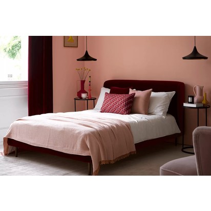 Lucy Double Bed in Pigeon Grey Easy Cotton