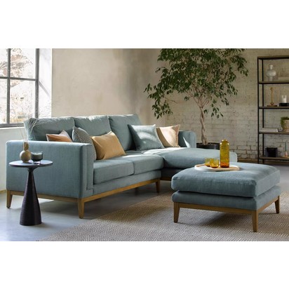 Costello LHF Chaise Sofa in Clay House Herringbone Weave