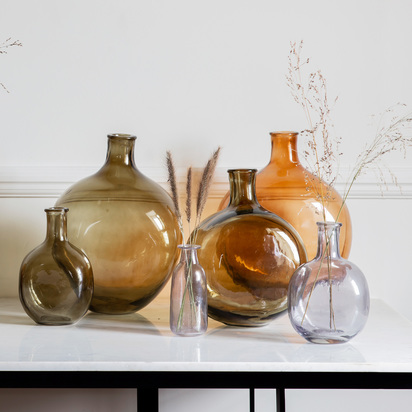 Kendall Bottle Vase Green 150x105x240mm SMALL