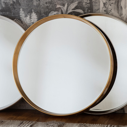 Parker Round Mirror Gold 950x950mm