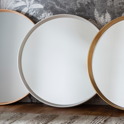 Parker Round Mirror White 950x950mm