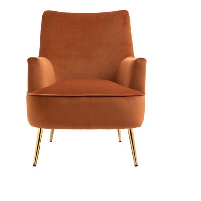 Jude Accent Chair, Athena Burnt Orange Velvet