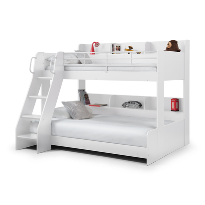 Domino Top 90cm Single Bottom 120cm Small Double White Triple Sleeper Bunk Bed