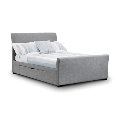 Capri 150cm King Light Grey Storage Bed