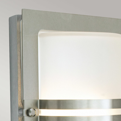 Basel 1 Light Wall Lantern - Stainless Steel With Frosted Glass