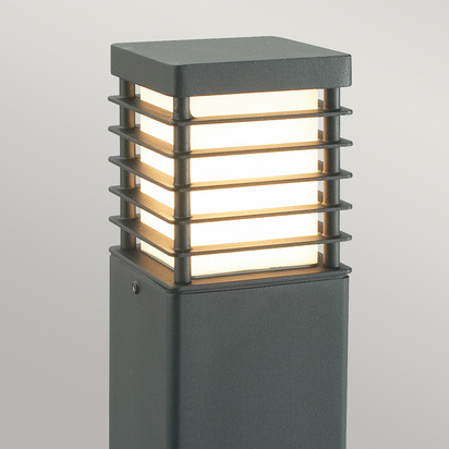 Halmstad 1 Light Large Bollard - Black