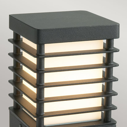 Halmstad 1 Light Medium Bollard - Black