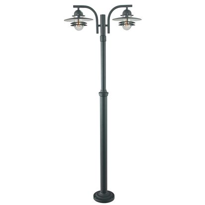 Oslo 2 Light Lamp Post - Black