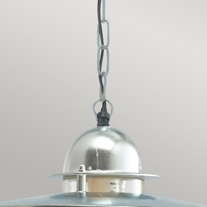 Oslo 1 Light Chain Lantern - Galvanised
