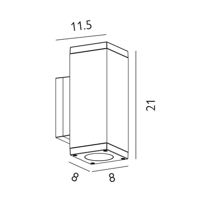 Sandvik 2 Light Up & Down Wall Light
