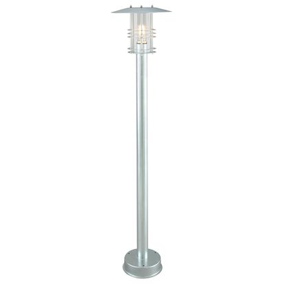 Stockholm 1 Light Pillar - Galvanised