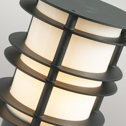 Stockholm 1 Light Medium Bollard - Black