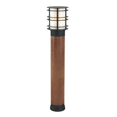 Stockholm Large Bollard Stained Wood & Black