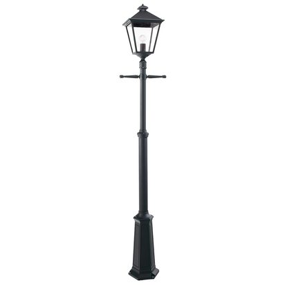 Turin Grande 1 Light Single Post - Black