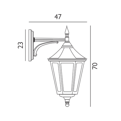 Valencia Grande 1 Light Down Lantern