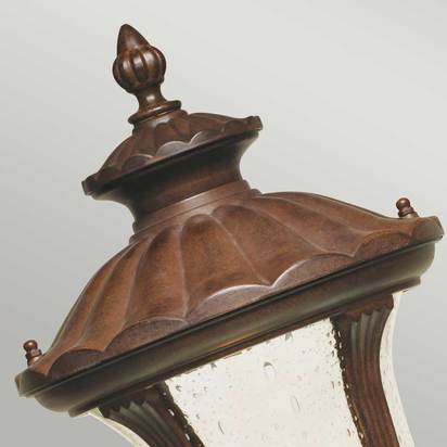 Chicago 1 Light Small Pedestal Lantern - Bronze