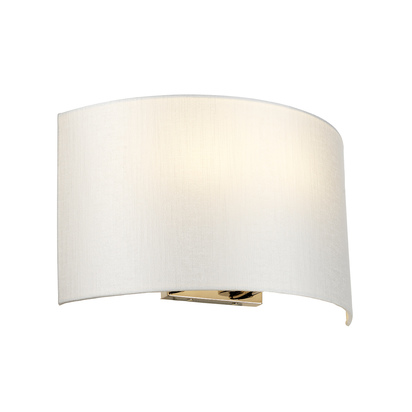 Cooper Large Curved Wall Light with Polished Chrome Back Plate