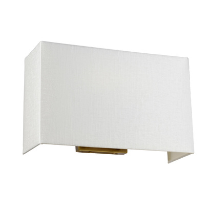 Riley Large Rectangular Wall Light with Aged Brass Back Plate