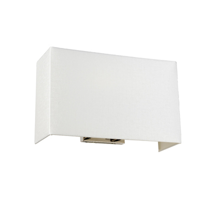 Riley Large Rectangular Wall Light with Polished Chrome Back Plate