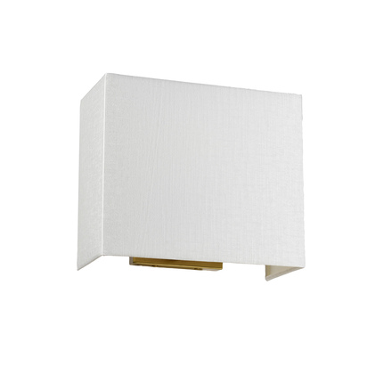 Riley Medium Rectangular Wall Light with Aged Brass Back Plate