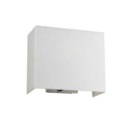 Riley Medium Rectangular Wall Light with Polished Chrome Back Plate