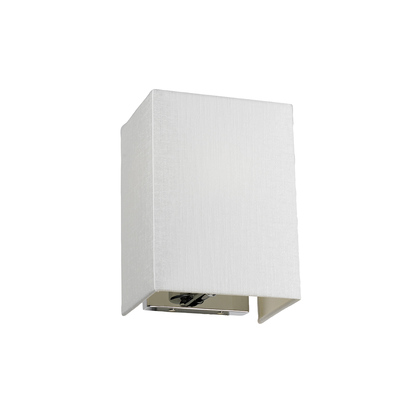 Riley Small Rectangular Wall Light with Polished Chrome Back Plate