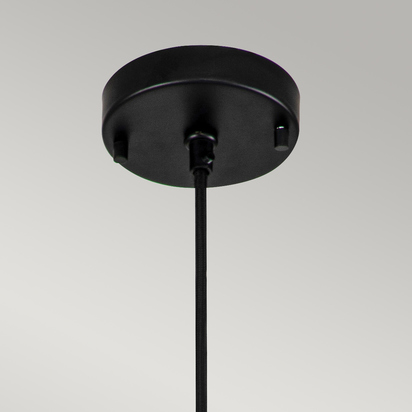 Etoile 1lt Medium Pendant - Matte Black and Gold Leaf
