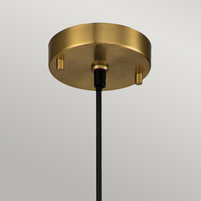 Etoile 1lt Small Pendant - Aged Brass and Gold Leaf