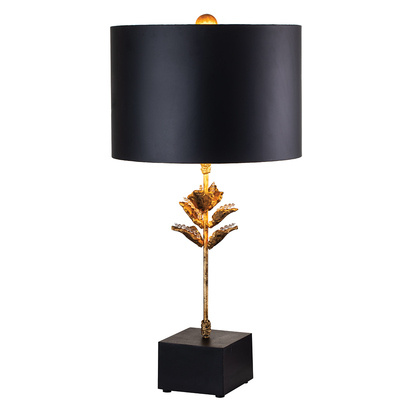 Camilia 1lt Table Lamp - Antique Gold and Black